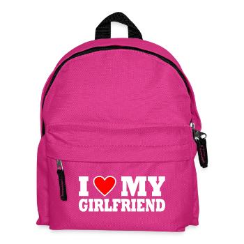 I love my girlfriend - Kids' Backpack - fuchsia - Front