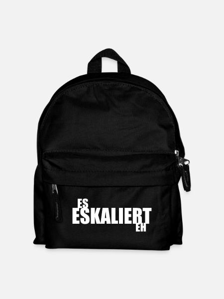 Es eskaliert eh - Kinder Rucksack - Schwarz