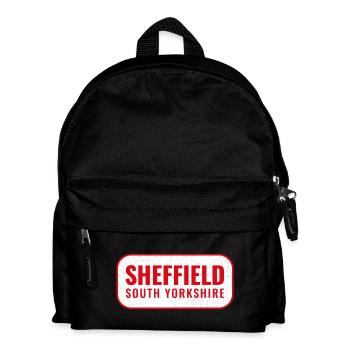 Sheffield Süd Yorkshire Stadtlogo - Kinder Rucksack - Schwarz - Vorne