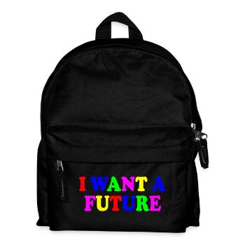 I want a future - Kinder Rucksack - Schwarz - Vorne