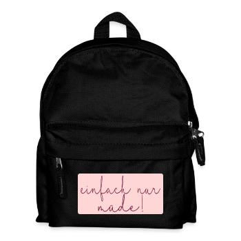 MÜDE MAMA - MUTTERTAG - Kinder Rucksack - Schwarz - Vorne