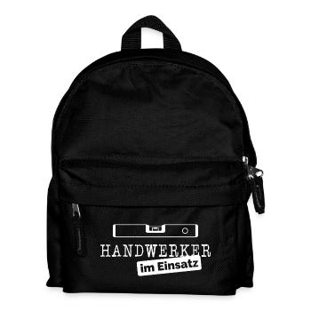 Handwerk Wasserwaage Handwerker Symbol Bau Sprüche - Kinder Rucksack - Schwarz - Vorne
