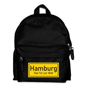 Panneau de nom de lieu de Hambourg Allemagne - Sac à dos Enfant - noir - Devant