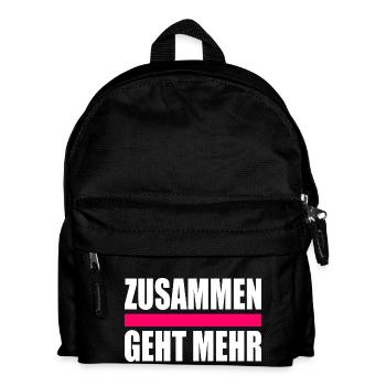 Zusammen geht mehr - Kinder Rucksack - Schwarz - Vorne