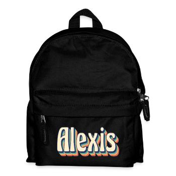 vintage retro Alexis t-shirt t-shirt gift idea - Kids' Backpack - black - Front