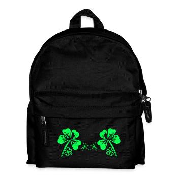 Bra St Patrick's Day Shamrock Bra Bikini - Kids' Backpack - black - Front