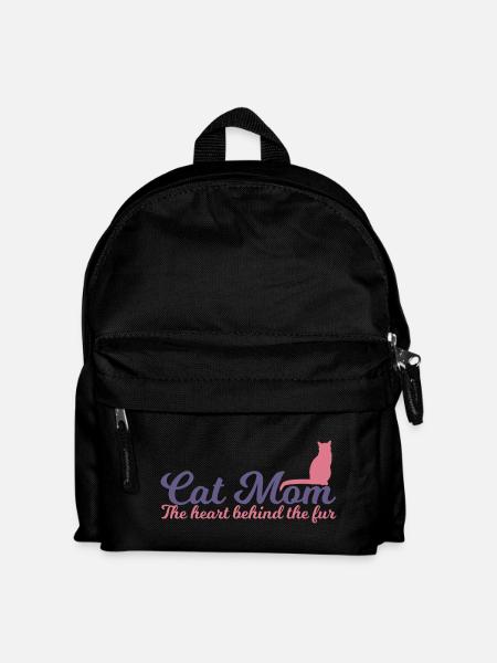 Katzen Mama - Kinder Rucksack - Schwarz