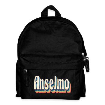 Vintage Anselmo Retro T-Shirt Gift T-Shirt - Kids' Backpack - black - Front