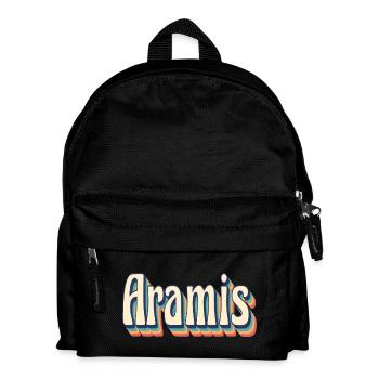 Vintage Retro Aramis T-Shirt T-Shirt Gift Idea - Kids' Backpack - black - Front