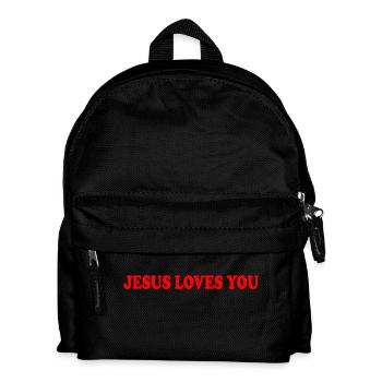 Jesus loves you - Kids' Backpack - black - Front