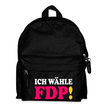 Fdp - ich wähle fdp - Kinder Rucksack - Schwarz - Vorne