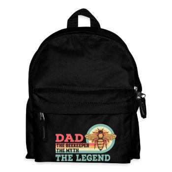 Dad The Beekeeper The Myth The Legend Apiarist Bee - Kinder Rucksack - Schwarz - Vorne