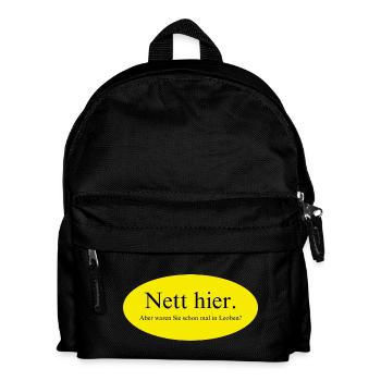 Nett hier, aber waren Sie schon mal in Leoben? - Kinder Rucksack - Schwarz - Vorne