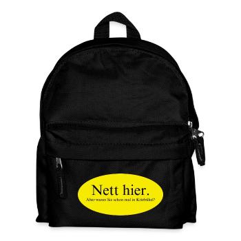 Nett hier, aber waren Sie schon mal in Kitzbühel? - Kinder Rucksack - Schwarz - Vorne