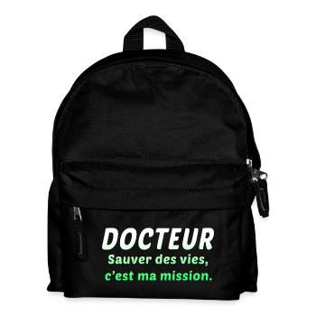 Arzt, Arzt, Krankenschwester, Gesundheit und weißer Kittel - Kinder Rucksack - Schwarz - Vorne