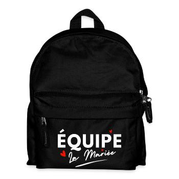 Équipe de La mariée cœurs - cadeau la mariée - Sac à dos Enfant - noir - Devant