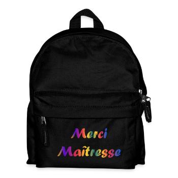 GELIEBTE. MEISTER. VIELEN DANK. DANKE HERRIN. GESCHENK. - Kinder Rucksack - Schwarz - Vorne
