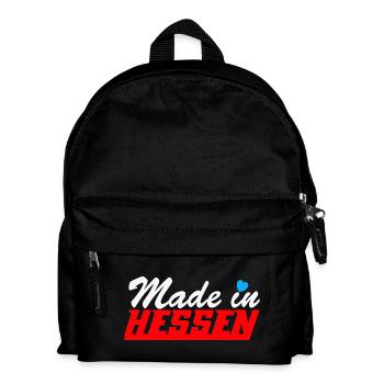 Logo Made in Hesse avec cœur - Sac à dos Enfant - noir - Devant