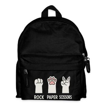 Rock Paper Scissors Cats Paws - Kids' Backpack - black - Front