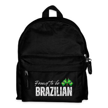 Brazilian pride, I love Brazil - Kids' Backpack - black - Front