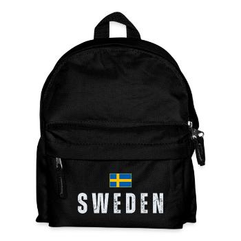 Flagge Schwedens, schwedischer Patriot - Kinder Rucksack - Schwarz - Vorne