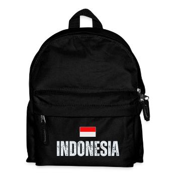 Indonesische Flagge, indonesischer Patriot - Kinder Rucksack - Schwarz - Vorne