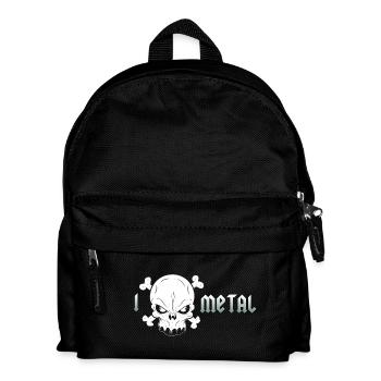 Extremer Metall Totenkopf - Kinder Rucksack - Schwarz - Vorne