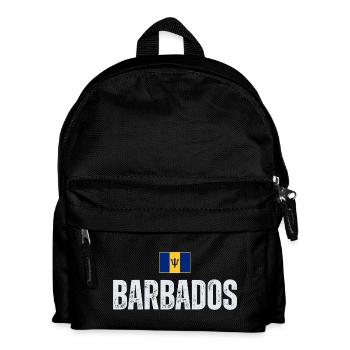 Flag of Barbados, Barbadian patriot - Kids' Backpack - black - Front