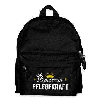 Nix Prinzessin - Pflegekraft - Geschenk - Kinder Rucksack - Schwarz - Vorne