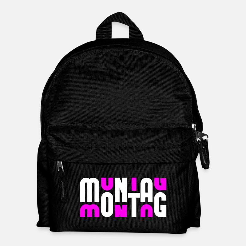 Monday White/Pink - Kids' Backpack - black