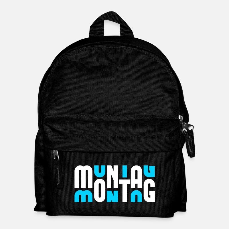Motif Monday White/Cyan - Kids' Backpack - black