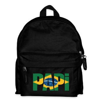 Drapeau Daddy Brésil – Cadeau pour les pères - Sac à dos Enfant - noir - Devant