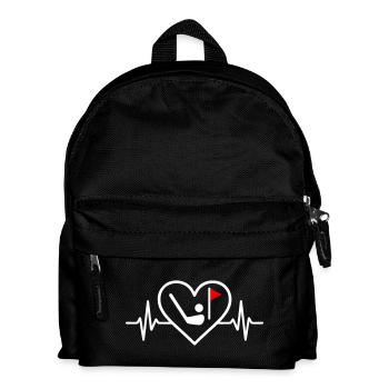 Golf Heart Sport Passion Flaggenball - Kinder Rucksack - Schwarz - Vorne