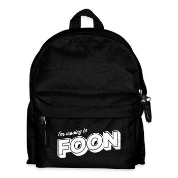 Ich ziehe nach Foon - Kinder Rucksack - Schwarz - Vorne