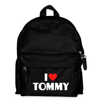 I Love Tommy Red Heart Retro Statement - Kids' Backpack - black - Front