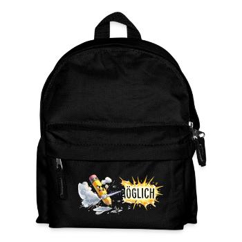 Mögliche Bleistift-Action - Kinder Rucksack - Schwarz - Vorne