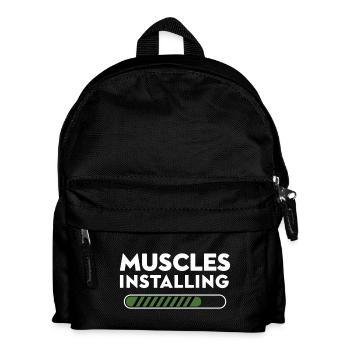 Muscles Installing Progress Graphic - Kids' Backpack - black - Front