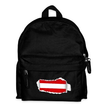Rissige Österreich Flagge - Kinder Rucksack - Schwarz - Vorne