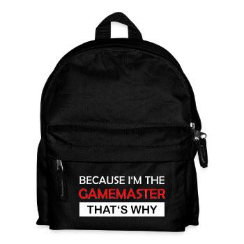 Because I'm the gamemaster Rollenspiel RPG - Kinder Rucksack - Schwarz - Vorne