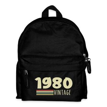 1980-Anniversaire-1980-retro-1980 - Sac à dos Enfant - noir - Devant