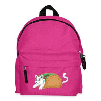 Taco-Katzen-Shirt - Kinder Rucksack - Fuchsia - Vorne