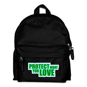 Déclaration de protection de la nature Protéger ce que vous aimez Logo de la Déclaration de Protection de la Nature - Sac à dos Enfant - noir - Devant