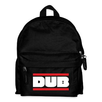 DUB Bold Wordmark with Red Bars - Kids' Backpack - black - Front