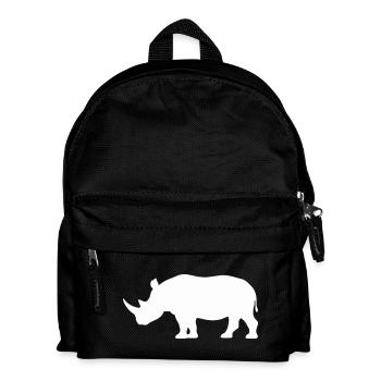 Rhino Silhouette Minimalist - Kids' Backpack - black - Front