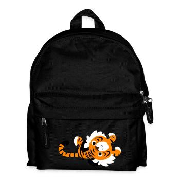 Petit Tigre Paresseux par Cheerful Madness!! - Sac à dos Enfant - noir - Devant