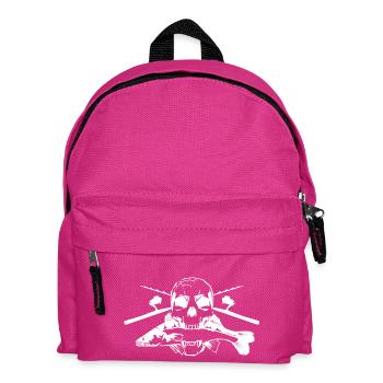 JSA Fishing Skull (L) white in high quality! - Kinder Rucksack - Fuchsia - Vorne