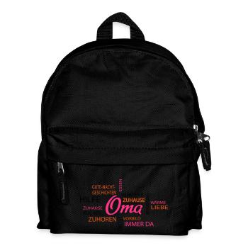 Oma - Kinder Rucksack - Schwarz - Vorne