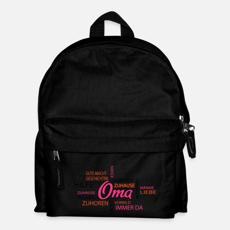 Oma - Kinder Rucksack - Schwarz
