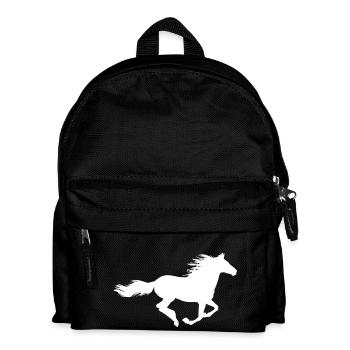 Running horse - Kinder Rucksack - Schwarz - Vorne