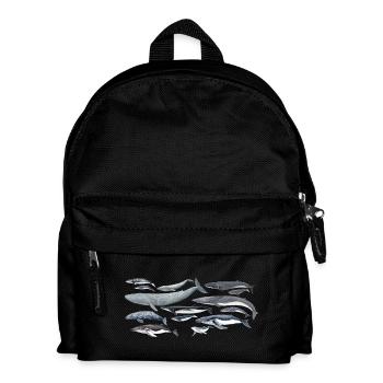 Wale Vielfalt fond transparent - Kinder Rucksack - Schwarz - Vorne